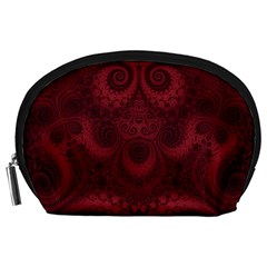 Burgundy Wine Swirls Accessory Pouch (large) by SpinnyChairDesigns