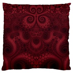 Burgundy Wine Swirls Standard Flano Cushion Case (one Side) by SpinnyChairDesigns