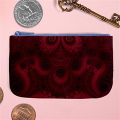 Burgundy Wine Swirls Large Coin Purse by SpinnyChairDesigns