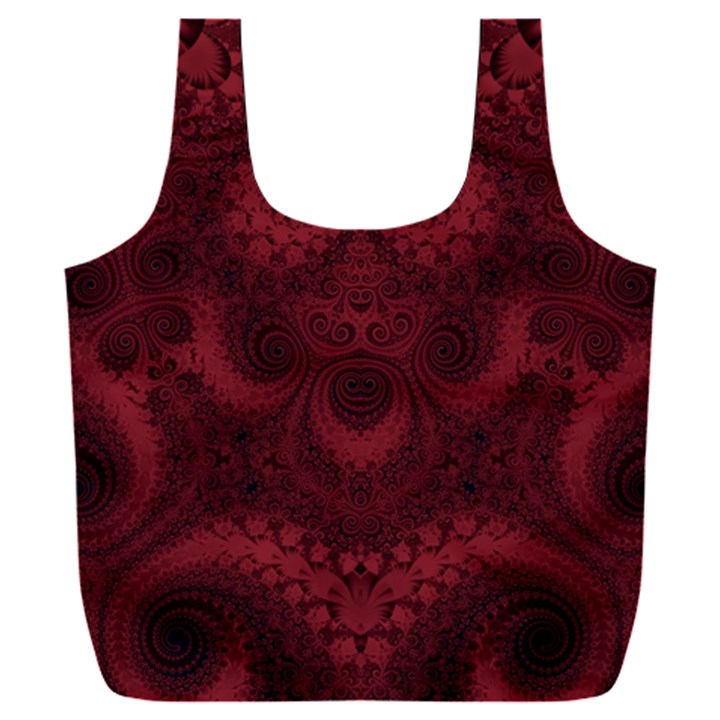 Burgundy Wine Swirls Full Print Recycle Bag (XXXL)