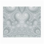 Ash Grey White Swirls Small Glasses Cloth Front