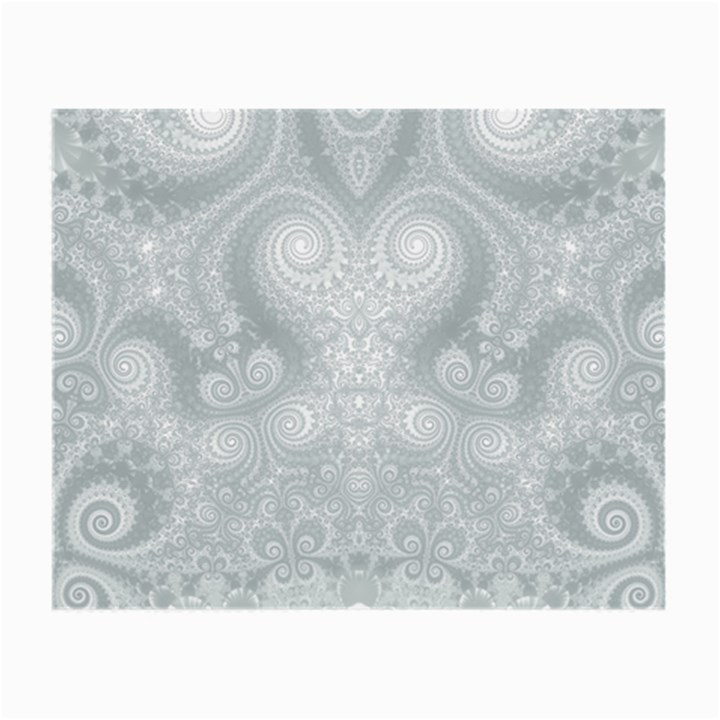 Ash Grey White Swirls Small Glasses Cloth