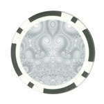 Ash Grey White Swirls Poker Chip Card Guard Back