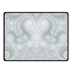 Ash Grey White Swirls Fleece Blanket (small) by SpinnyChairDesigns