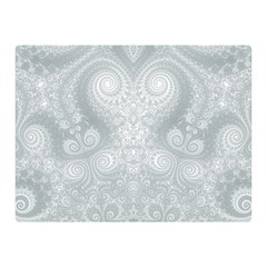 Ash Grey White Swirls Double Sided Flano Blanket (mini)  by SpinnyChairDesigns