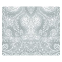 Ash Grey White Swirls Double Sided Flano Blanket (small)  by SpinnyChairDesigns