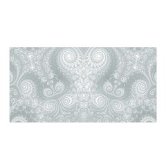 Ash Grey White Swirls Satin Wrap by SpinnyChairDesigns