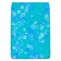 Aqua Blue Floral Print Removable Flap Cover (s) by SpinnyChairDesigns