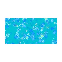 Aqua Blue Floral Print Yoga Headband by SpinnyChairDesigns