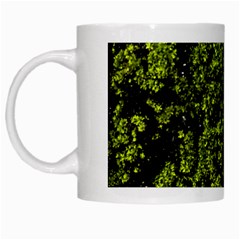 Nature Dark Camo Print White Mugs