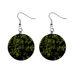 Nature Dark Camo Print Mini Button Earrings