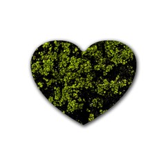 Nature Dark Camo Print Heart Coaster (4 Pack) 