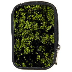 Nature Dark Camo Print Compact Camera Leather Case