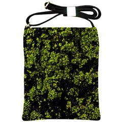 Nature Dark Camo Print Shoulder Sling Bag by dflcprintsclothing