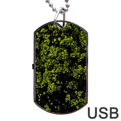 Nature Dark Camo Print Dog Tag Usb Flash (one Side) by dflcprintsclothing