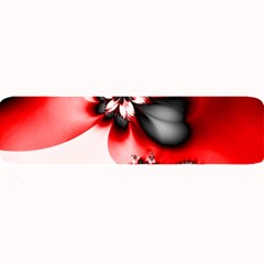 Abstract Red Black Floral Print Large Bar Mats by SpinnyChairDesigns