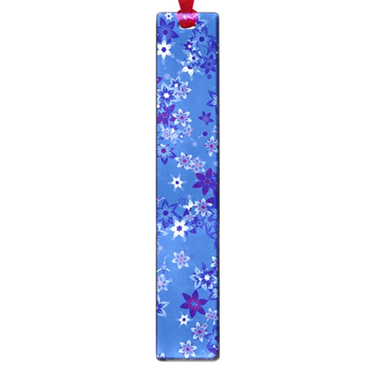 Cornflower Blue Floral Print Large Book Marks