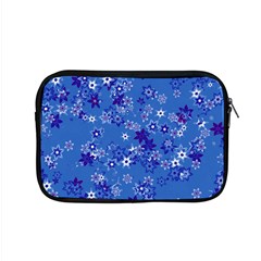 Cornflower Blue Floral Print Apple Macbook Pro 15  Zipper Case by SpinnyChairDesigns