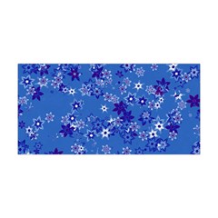 Cornflower Blue Floral Print Yoga Headband by SpinnyChairDesigns