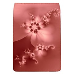 Coral Pink Floral Print Removable Flap Cover (l) by SpinnyChairDesigns