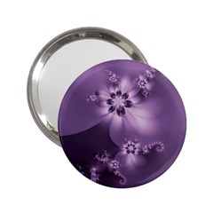 Royal Purple Floral Print 2 25  Handbag Mirrors by SpinnyChairDesigns