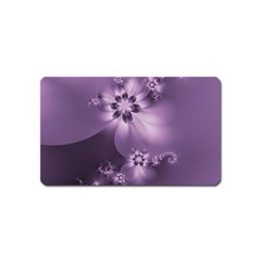 Royal Purple Floral Print Magnet (name Card) by SpinnyChairDesigns