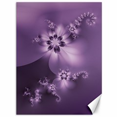 Royal Purple Floral Print Canvas 36  X 48  by SpinnyChairDesigns