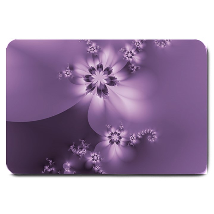 Royal Purple Floral Print Large Doormat 