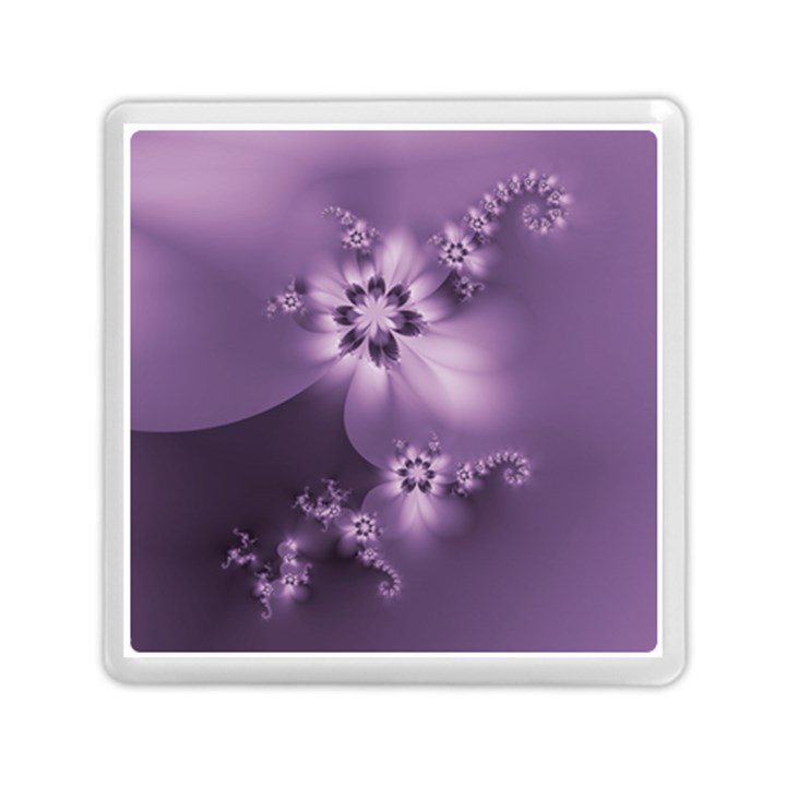 Royal Purple Floral Print Memory Card Reader (Square)