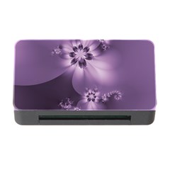 Royal Purple Floral Print Memory Card Reader With Cf by SpinnyChairDesigns