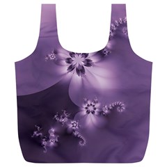 Royal Purple Floral Print Full Print Recycle Bag (xl) by SpinnyChairDesigns