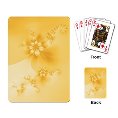 Saffron Yellow Floral Print Playing Cards Single Design (rectangle) by SpinnyChairDesigns