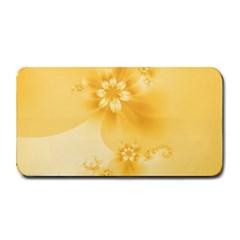 Saffron Yellow Floral Print Medium Bar Mats by SpinnyChairDesigns