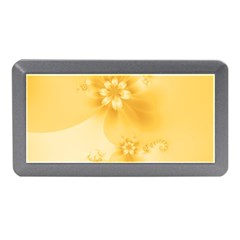 Saffron Yellow Floral Print Memory Card Reader (mini) by SpinnyChairDesigns