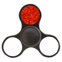 Orange Red Floral Print Finger Spinner by SpinnyChairDesigns