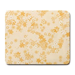 Yellow Flowers Floral Print Large Mousepads by SpinnyChairDesigns