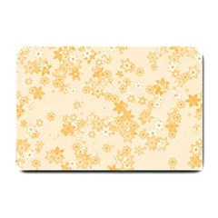 Yellow Flowers Floral Print Small Doormat  by SpinnyChairDesigns