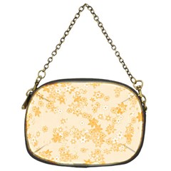 Yellow Flowers Floral Print Chain Purse (one Side) by SpinnyChairDesigns