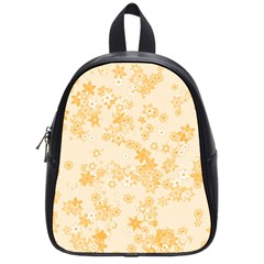 Yellow Flowers Floral Print School Bag (small) by SpinnyChairDesigns