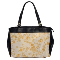 Yellow Flowers Floral Print Oversize Office Handbag by SpinnyChairDesigns