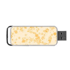 Yellow Flowers Floral Print Portable Usb Flash (two Sides) by SpinnyChairDesigns