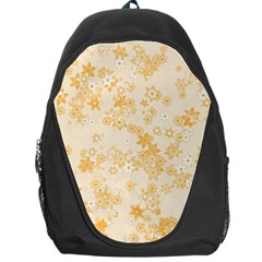 Yellow Flowers Floral Print Backpack Bag by SpinnyChairDesigns