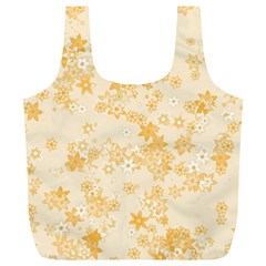 Yellow Flowers Floral Print Full Print Recycle Bag (xl) by SpinnyChairDesigns