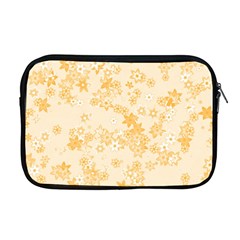 Yellow Flowers Floral Print Apple Macbook Pro 17  Zipper Case by SpinnyChairDesigns