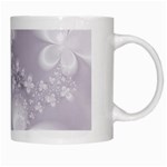 Pale Mauve White Flowers White Mugs Right