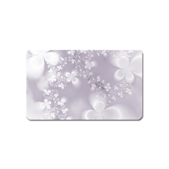 Pale Mauve White Flowers Magnet (Name Card)