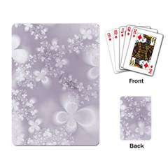 Pale Mauve White Flowers Playing Cards Single Design (rectangle) by SpinnyChairDesigns