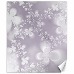 Pale Mauve White Flowers Canvas 8  X 10  by SpinnyChairDesigns