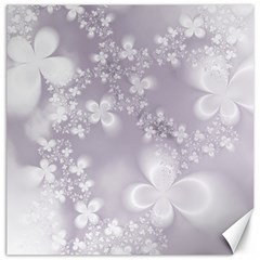 Pale Mauve White Flowers Canvas 20  X 20  by SpinnyChairDesigns