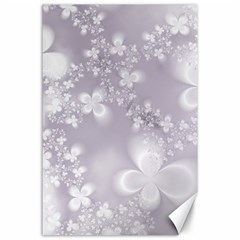 Pale Mauve White Flowers Canvas 24  X 36  by SpinnyChairDesigns